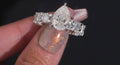 Pear cut diamond ring
