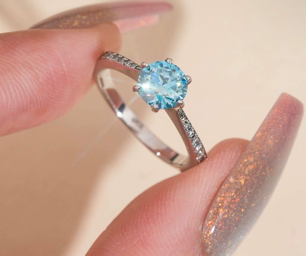 Ocean Blue promise ring