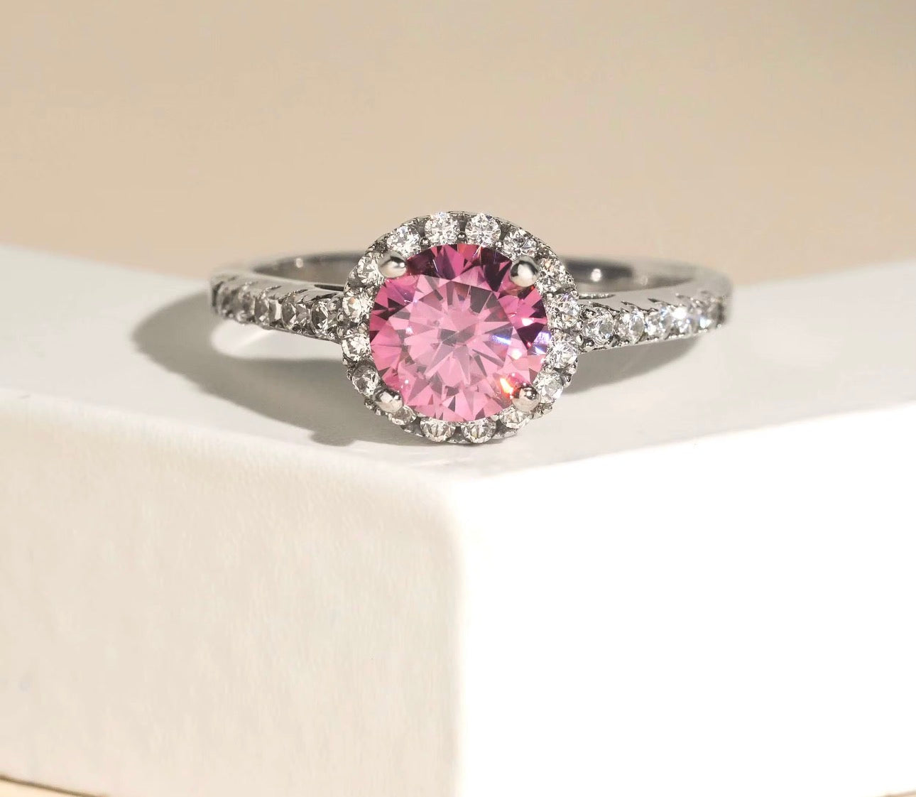 Pink blossom promise ring