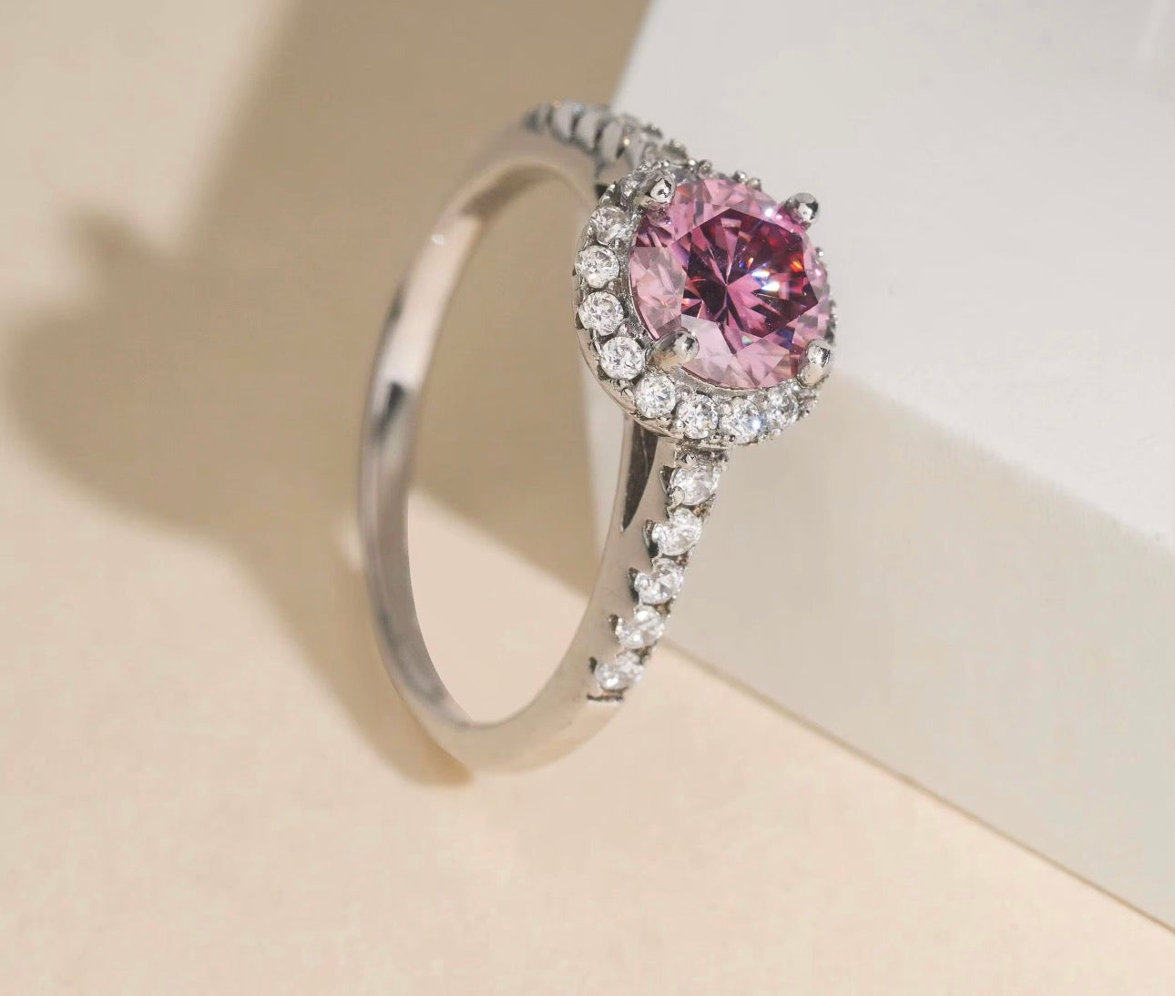 Pink blossom promise ring