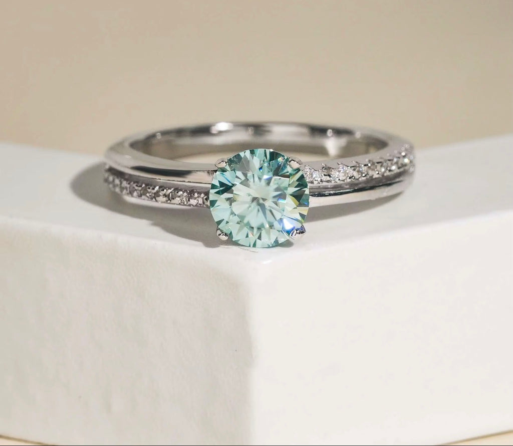 Sky blue Dimond promise ring