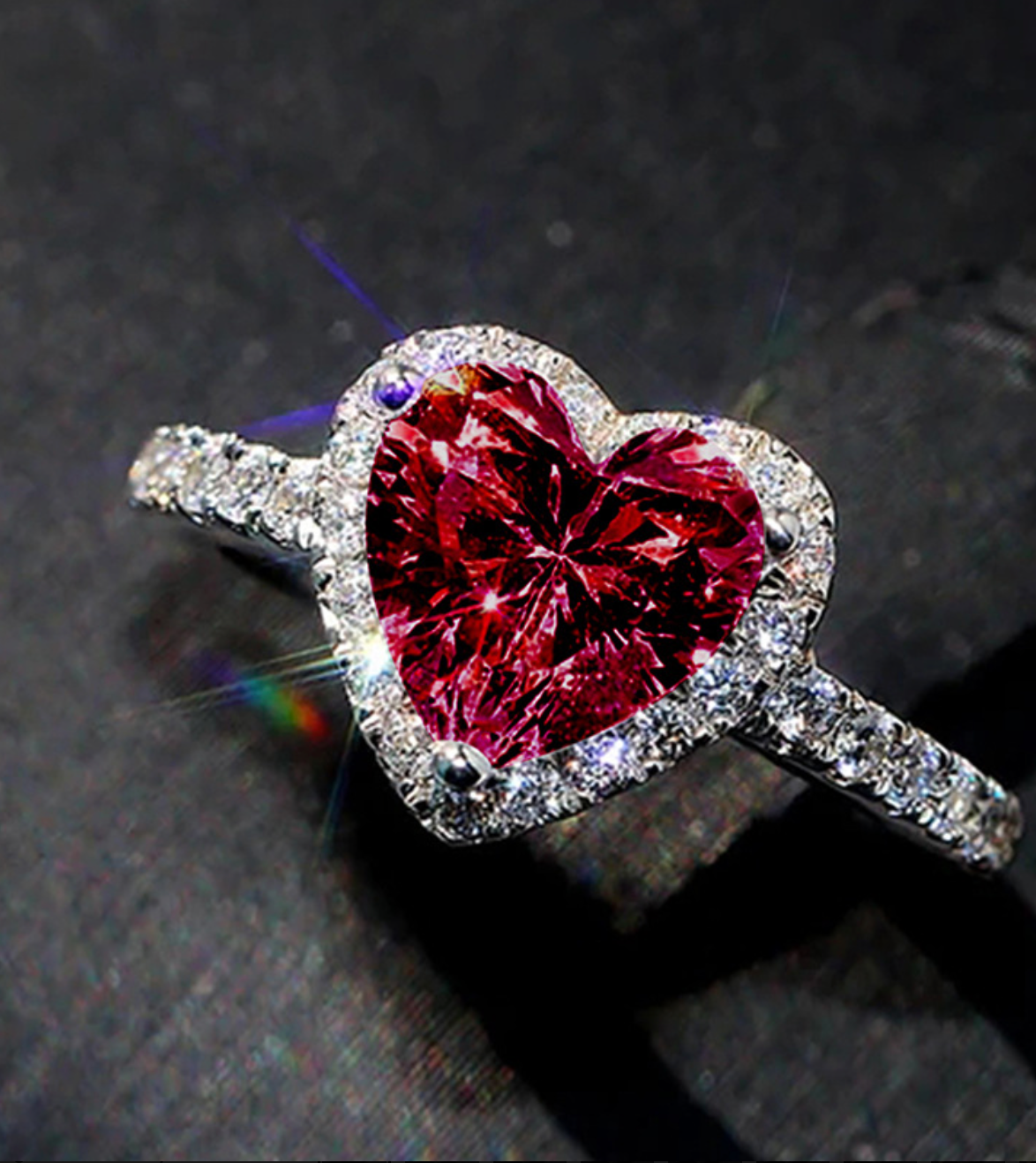 Dimond heart ring